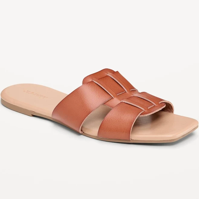 Old Navy Women's Faux-Leather Slide Sandals