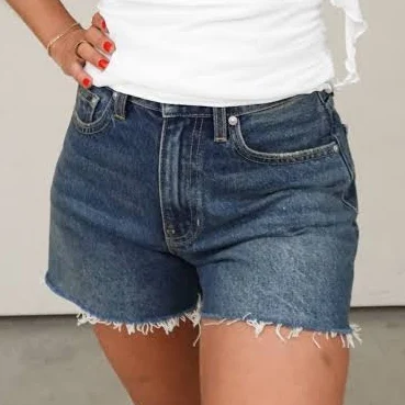 Raw Hem Denim Shorts