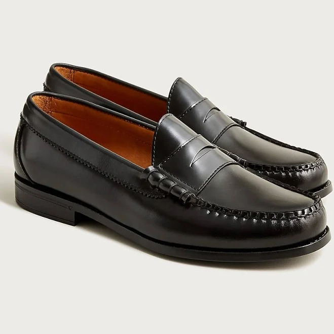 J.Crew Men's Camden Leather Loafers with Rubber Soles