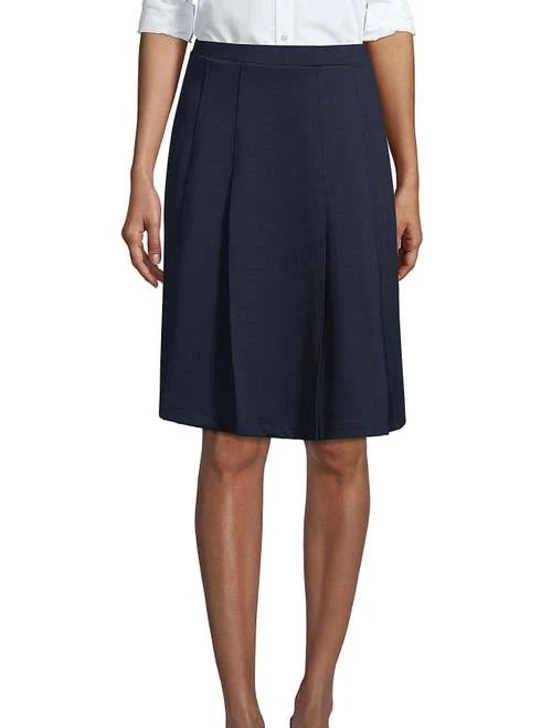 Lands' End Women's Ponte Pleat Skirt