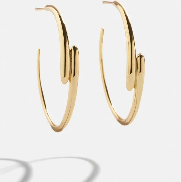 BaubleBar 18K Gold Ella Hoop Earrings