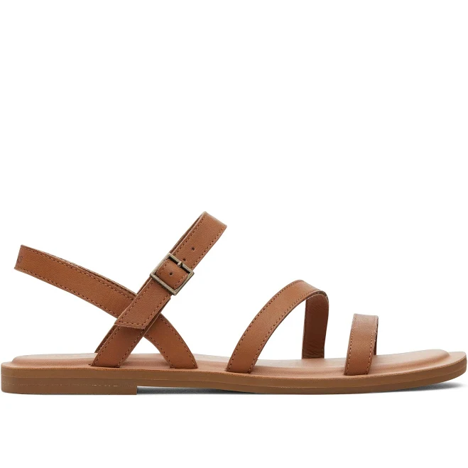 TOMS Women's Kira Leather Strappy Sandals
