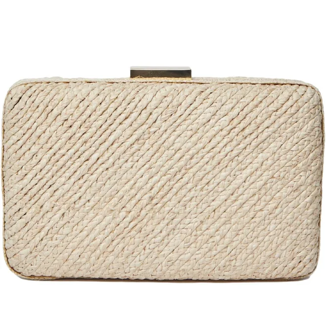 Carmen Woven Straw Clutch Bag