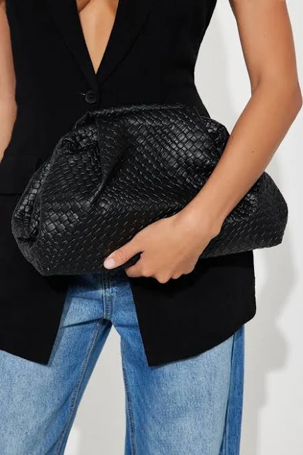 Fashion Nova Women's Effortless Touch Faux Leather Clutch