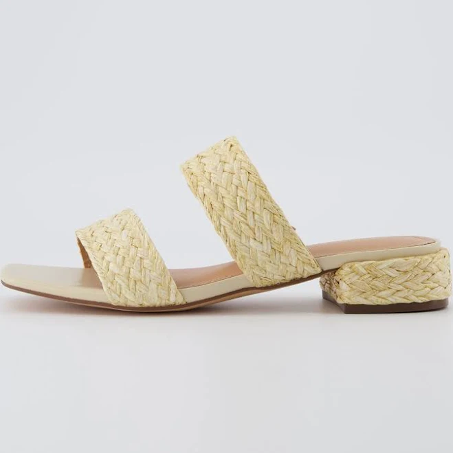 Cushionaire Women's Niki Raffia Block Heel Sandals