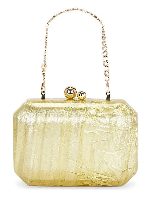 Olga Berg Mateo Metallic Clutch