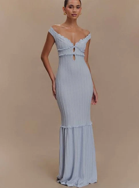 Meshki Natalie Off Shoulder Maxi Dress