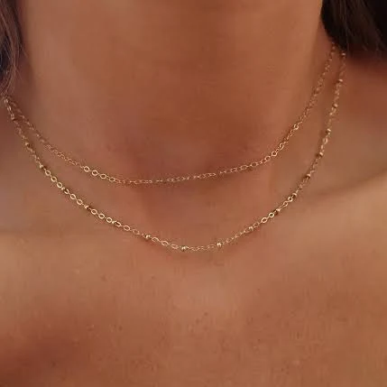 14K Gold Filled Beaded Necklace