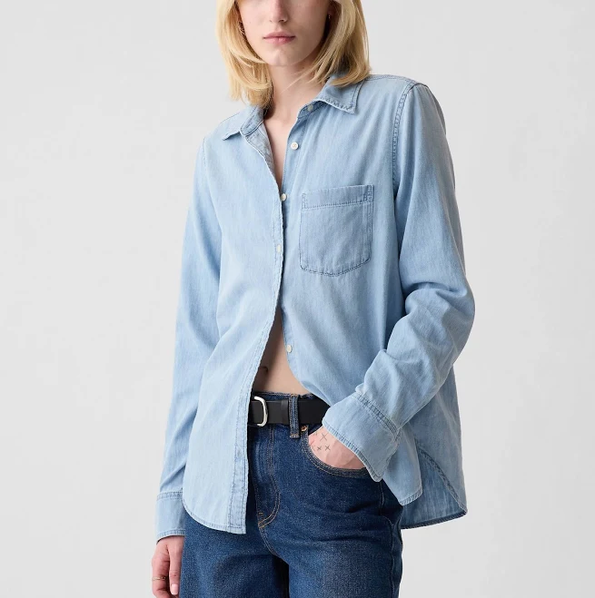Gap Women's Organic Cotton Denim Classic Shirt