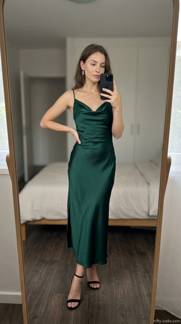 Summer A-Line Sleeveless Dresses 2026: Date Night Emerald Dress Summer A-line sleeveless dresses 2026: Emerald green cowl neck midi dress for date night. Sophisticated & romantic.