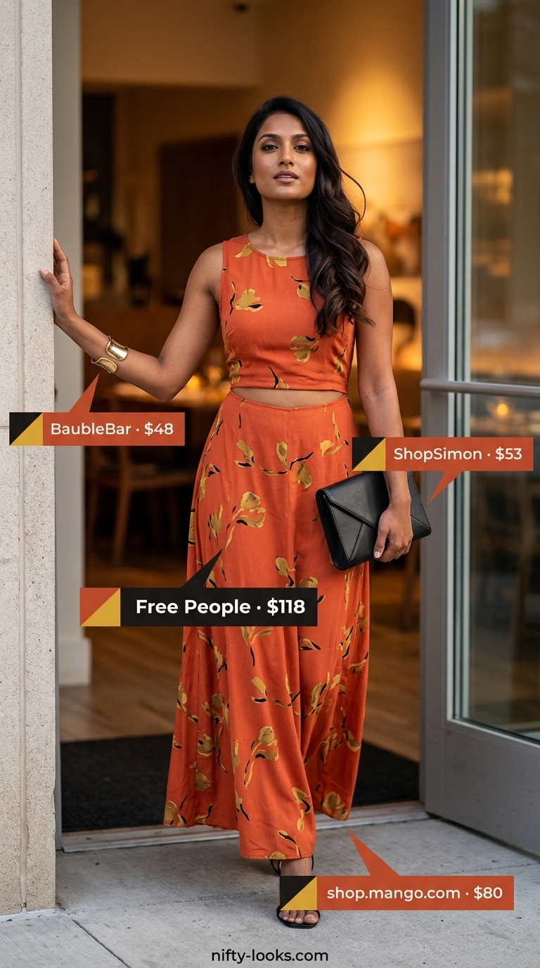 Summer A-Line Sleeveless Dresses 2026: Desert Art Gallery Maxi Summer A-line sleeveless dresses 2026: Terra cotta abstract print maxi dress for art gallery. Bold & contemporary.