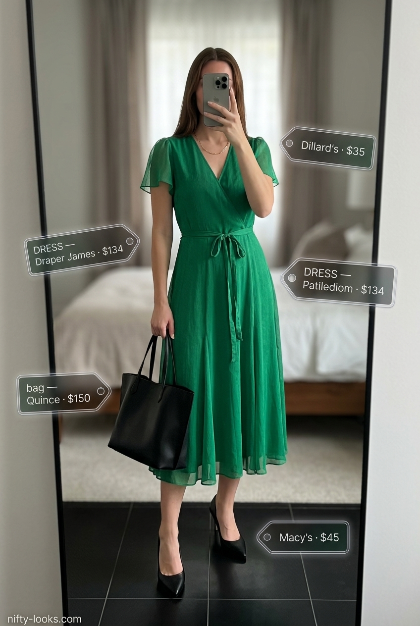 City Chic midi wrap dress, a summer belted dress for women 2026, perfect for business casual and events.