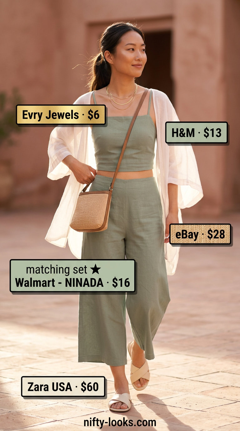 Sage green ribbed knit crop top matching set for women, perfect for summer brunch and weekend getaways 2026.