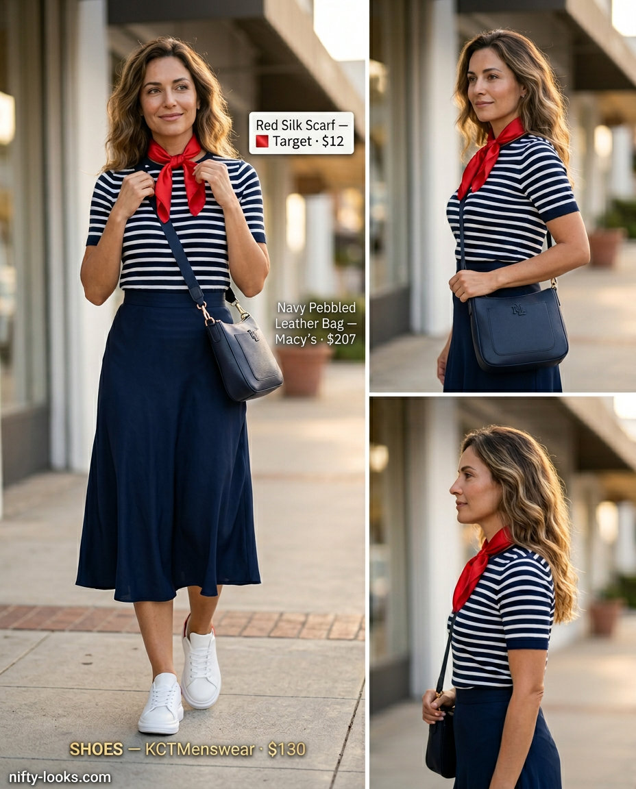 Navy and white stripe matching set co-ord outfits for women 2026, for classic coastal getaways.