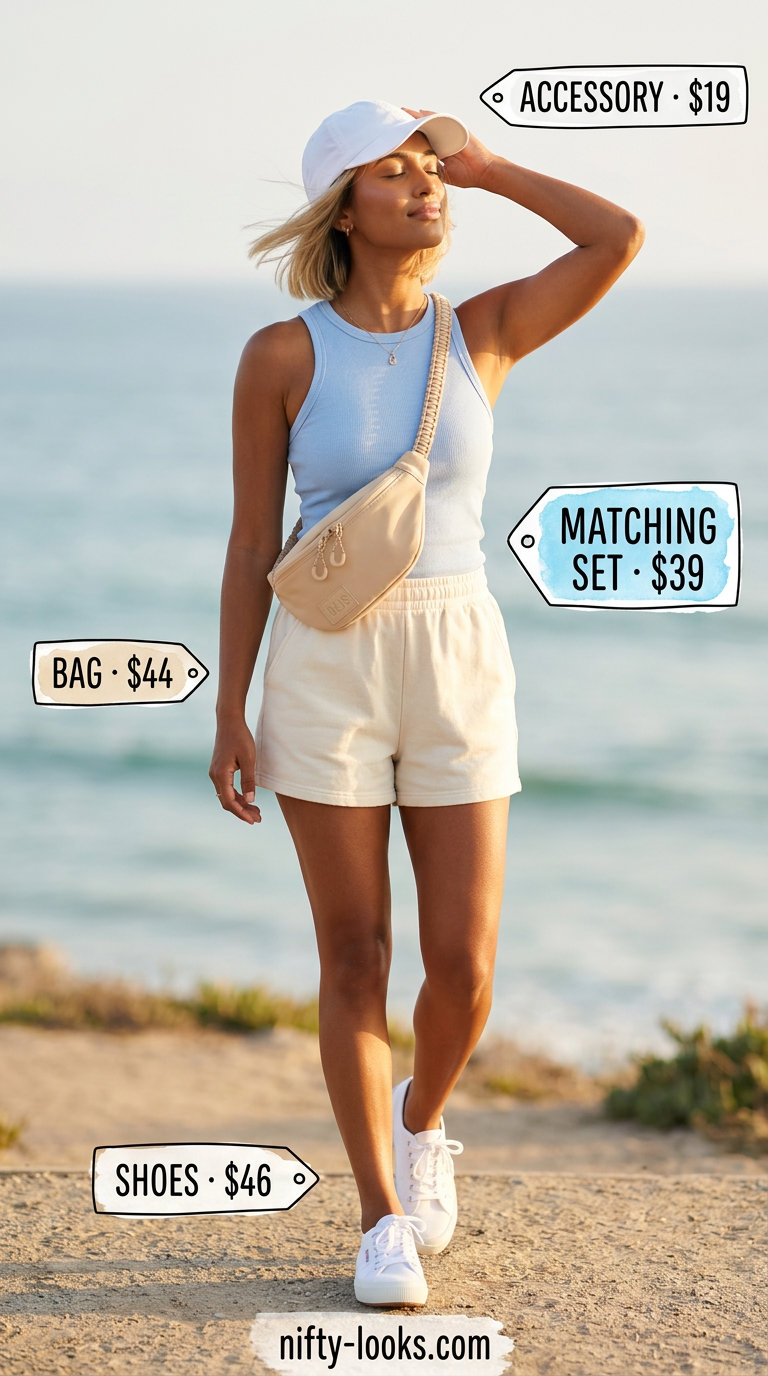 Pastel blue knit matching set for women 2026, ideal for casual days and travel.