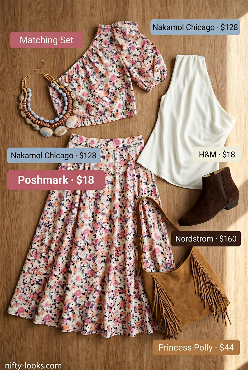 summer One Shoulder Neck outfits for women 2026 outfit idea - fashion styling inspiration