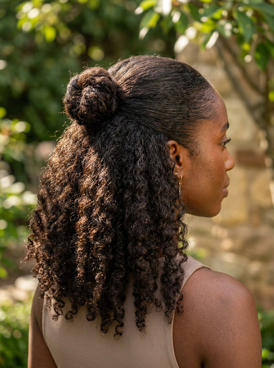 Chic Knotted Crown Hairstyle 2026 long dark brown knotted crown hairstyle with effortless chic for casual days