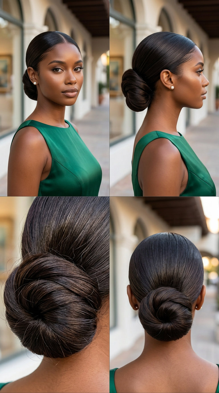 Riviera Chignon Bun 2026 long deep espresso brunette chignon bun with high shine for summer 2026