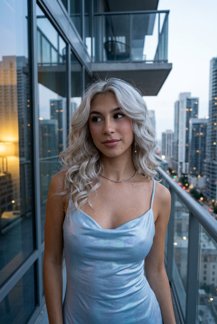 short icy platinum blonde heatless waves with no fringe for summer wedding guest 2026