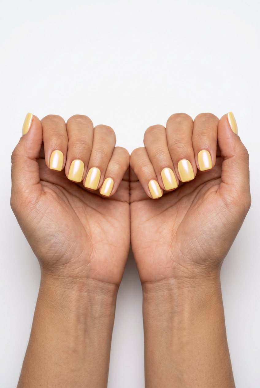 Butter Yellow Glazed Donut Nails 2026 Butter Yellow Glazed Donut nails: Trendy, sunny style for casual weekends or festivals. Summer trends 2026.