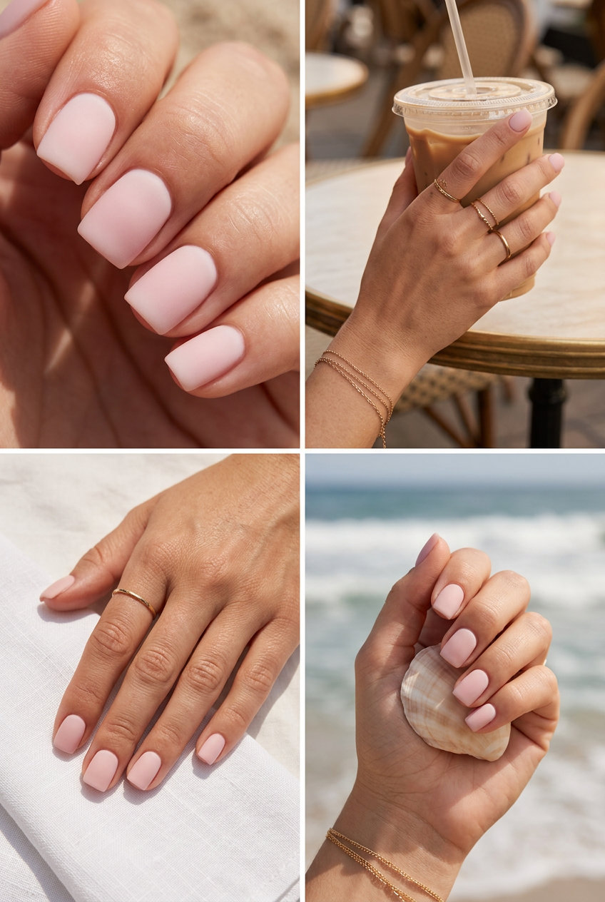 Milky Pink Velvet Matte Nails | June Manicure Ideas 2026 Milky pink velvet matte nails: chic, sophisticated June manicure ideas for summer trends 2026.