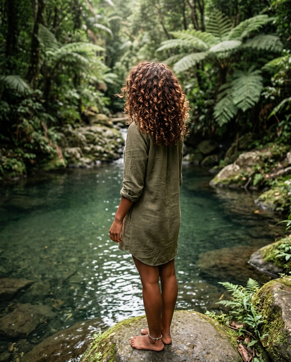 Effortless Air-Dried Curls: Natural Summer 2026 long natural brown effortless air-dried curls with soft definition for beach vacation summer 2026