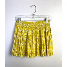 skirt American Eagle A-Line Mini Ruffle Yellow Floral Skirt Women's Size 0 eBay $9.97