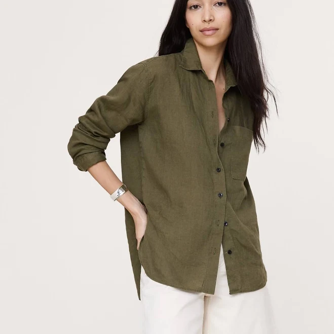 outerwear Banana Republic Women's Oversized Linen Shirt Banana Republic $98