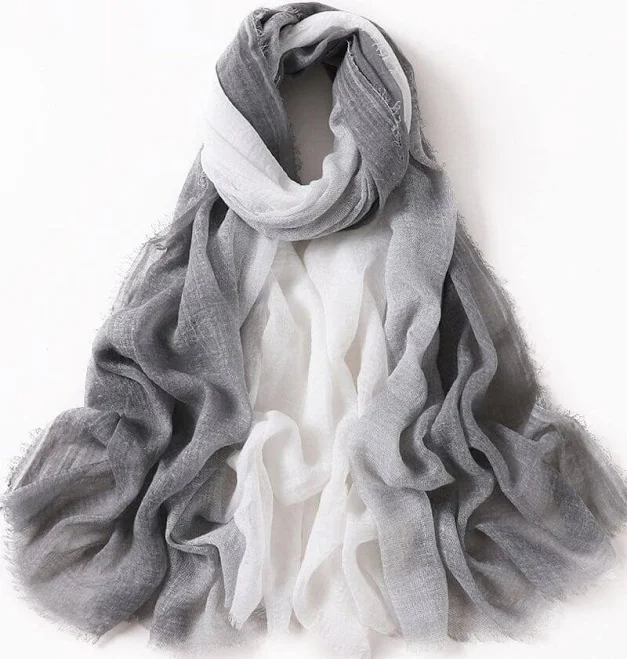 accessory Crinkle Cotton Ombre Scarf Covered Bliss $13.99
