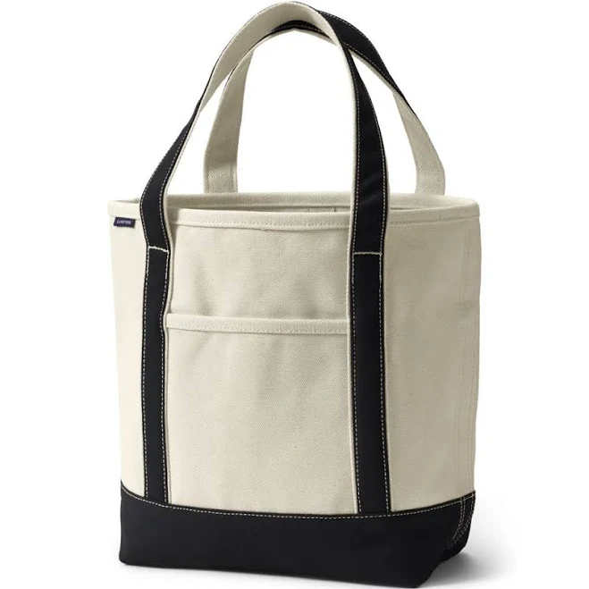 bag Custom Logo Open Top Canvas Tote Bag Lands' End Business Outfitters $28.97