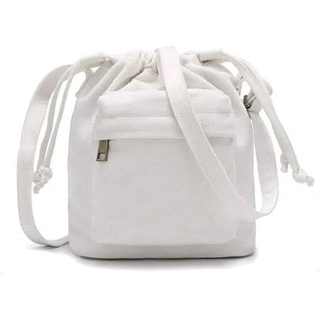 bag Cute Boho Canvas Crossbody Bag with Drawstring Walmart - QiXinKu $29.55