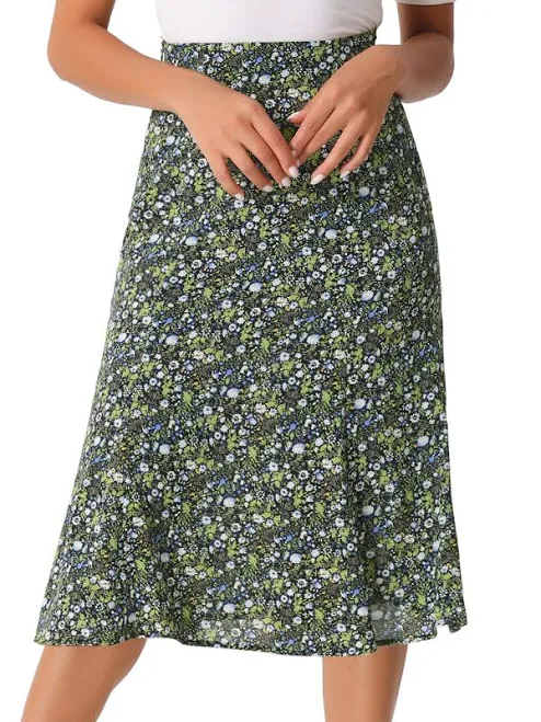 skirt Daring Diva Women's Floral Print A-Line Skirt Walmart $24.99