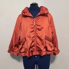 bomber jacket Elle Y2K Coral Pink Satin Bomber Jacket Size XL eBay $18