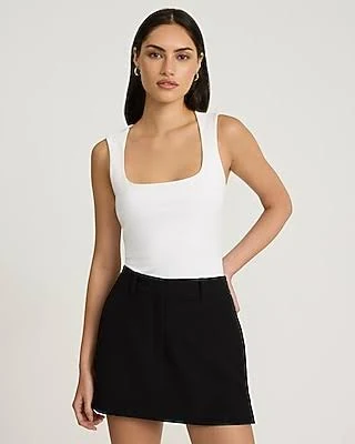 top Express Women's Bodycon Light Compression Stretch Cotton Square Neck Tank Top Express $23.8