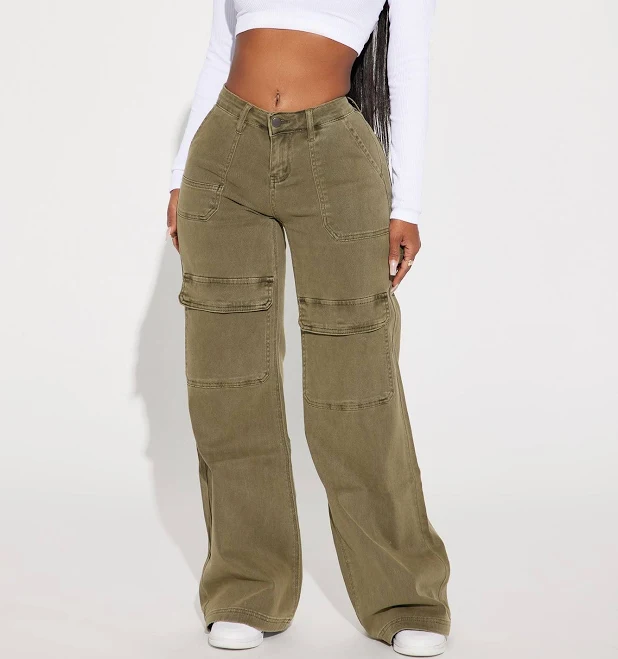 bottoms Fashion Nova Women's Here We Go Mid Rise Cargo Jeans Fashion Nova $27.99