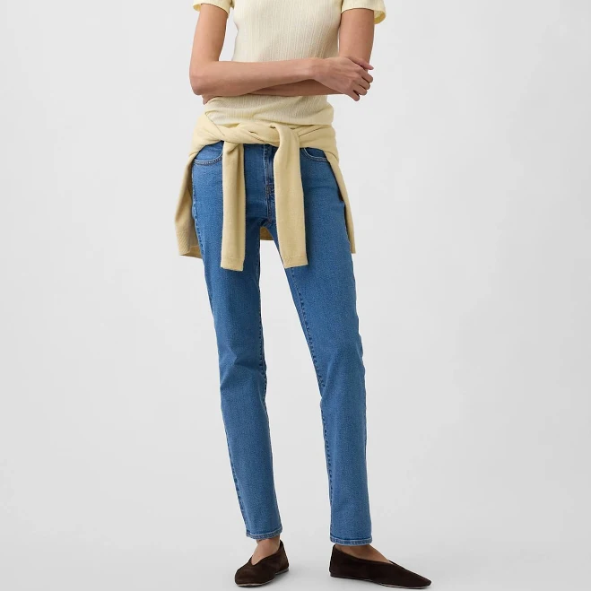 bottoms Gap Women's Mid Rise Classic Straight Jeans Gap Factory $35