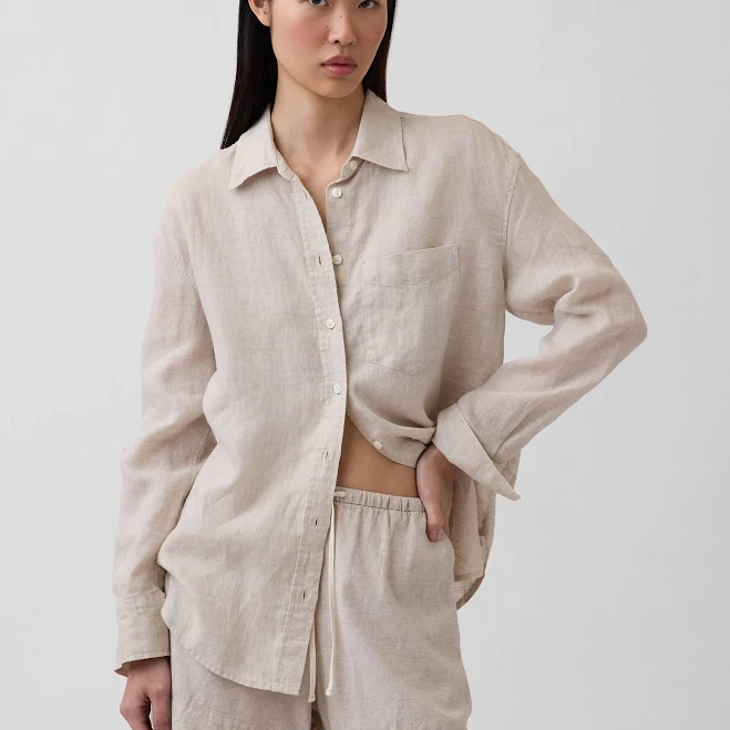 shirt Gap Women's Oversized Linen Shirt Gap $63
