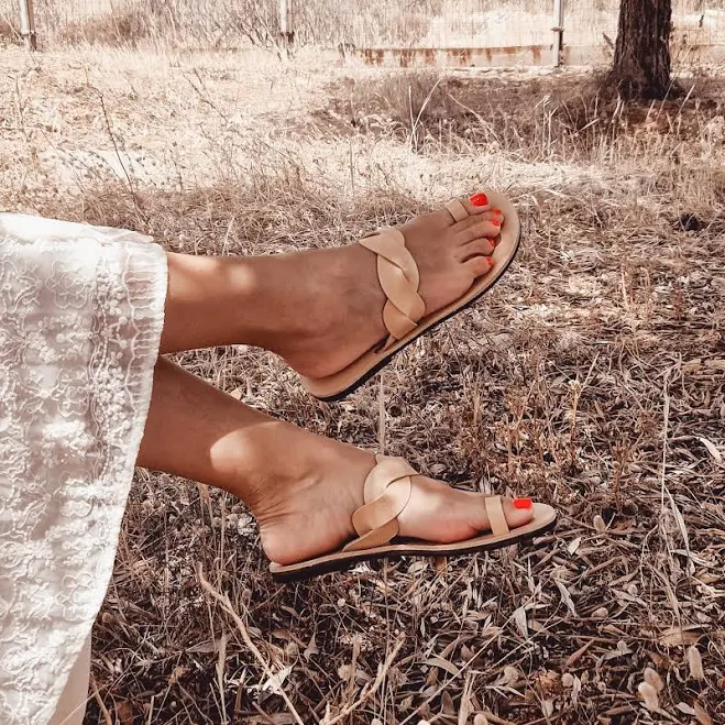 shoes Handmade Leather Braided Sandals Etsy - GrecianLeatherGoods $94.81