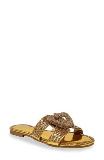 shoes in Touch Footwear Women's Rhinestone Embellished Slide Sandals Nordstrom Rack $24.97