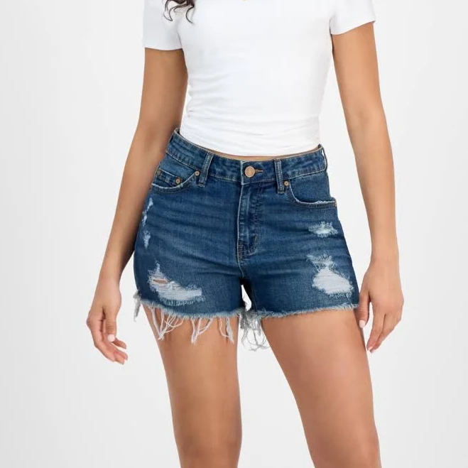 shorts Indigo Rein Juniors' Frayed-Hem Destructed Shorts Macy's $9.73