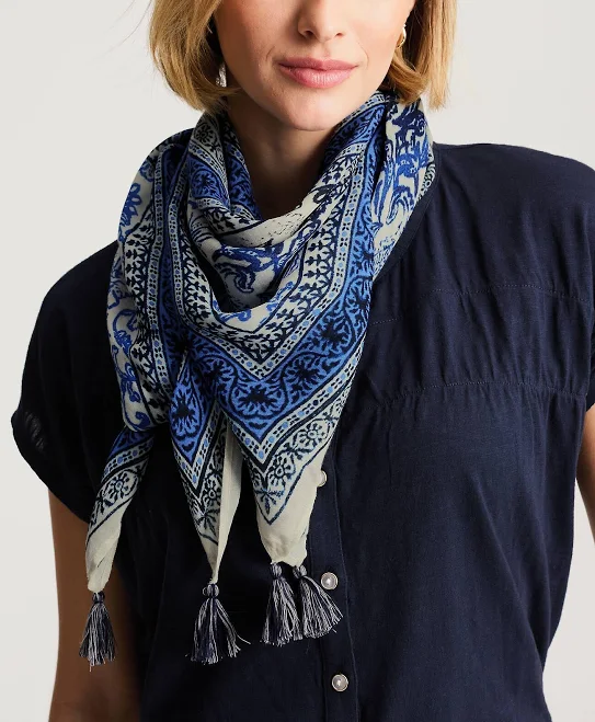 accessory J.Jill Women's Intricate- Border Square Scarf J.Jill $24.49