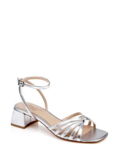 shoes Jewel Badgley Mischka Women's Pasco Square Toe Leather Ankle Strap Sandals Nordstrom $119