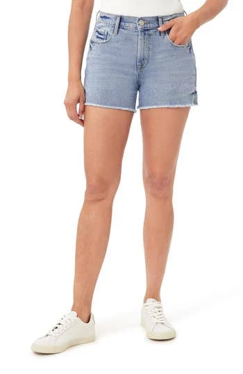 shorts Kensie Women's Rivet Frayed Hem Denim Shorts Nordstrom Rack $29.97
