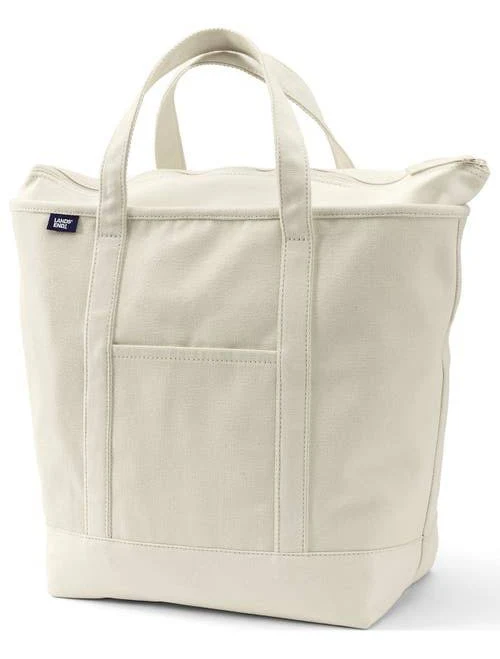 bag Lands' End Small 3 Pocket Zip Top Canvas Tote Bag Nordstrom $31.96