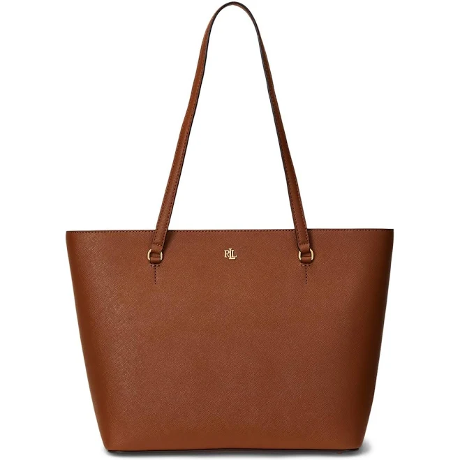 bag Lauren Ralph Lauren Crosshatch Leather Medium Karly Shopper Tote Macy's $225