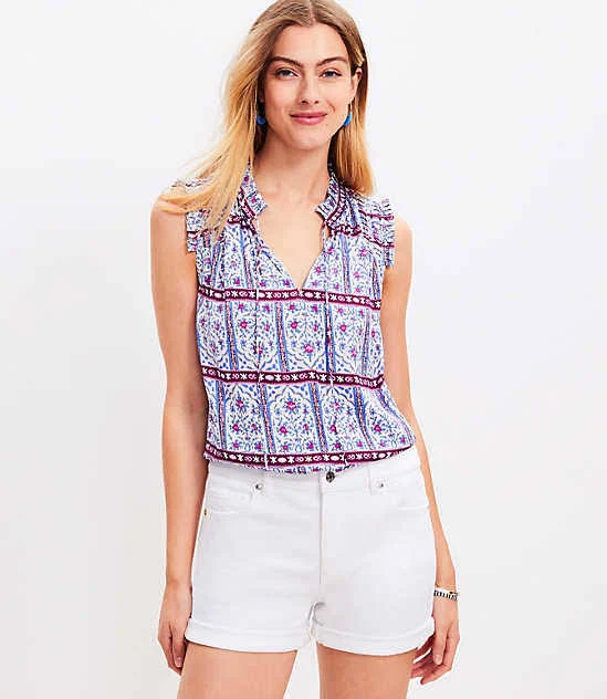 shorts Loft Women's Mid Rise Denim Roll Shorts LOFT $19.94