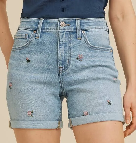 shorts maurices Women's Floral Embroidered High-Rise 5in Shorts Maurices $31.49