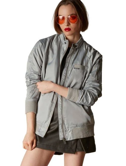 bomber jacket Members Only Women's Satin Boyfriend Jacket Nordstrom $98