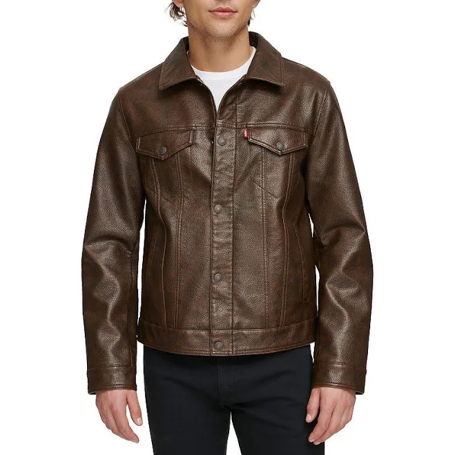 leather jacket Men's Levi's Faux Leather Trucker Jacket Kohl's $112