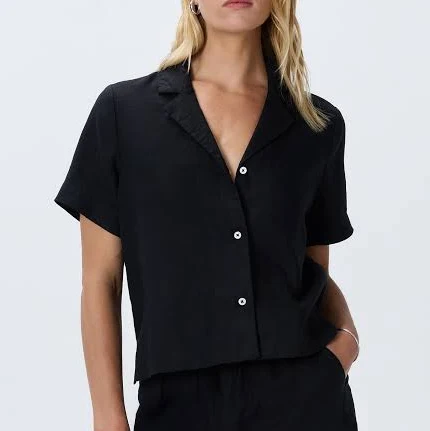 shirt Quince Women's European Linen Short Sleeve Shirt Quince $36